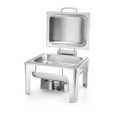 Chafing GN 1/2 saténový vzhled, HENDI, Profi Line, 4L, 365x370x(H)280mm | 470268